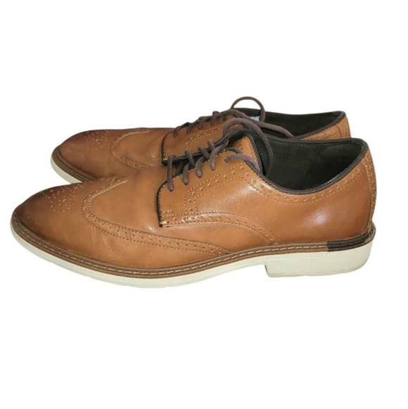 Cole Haan Wingtip Go To Oxford British Tan Brown Dress Casual Work Loafer Men 11 - Picture 3 of 7